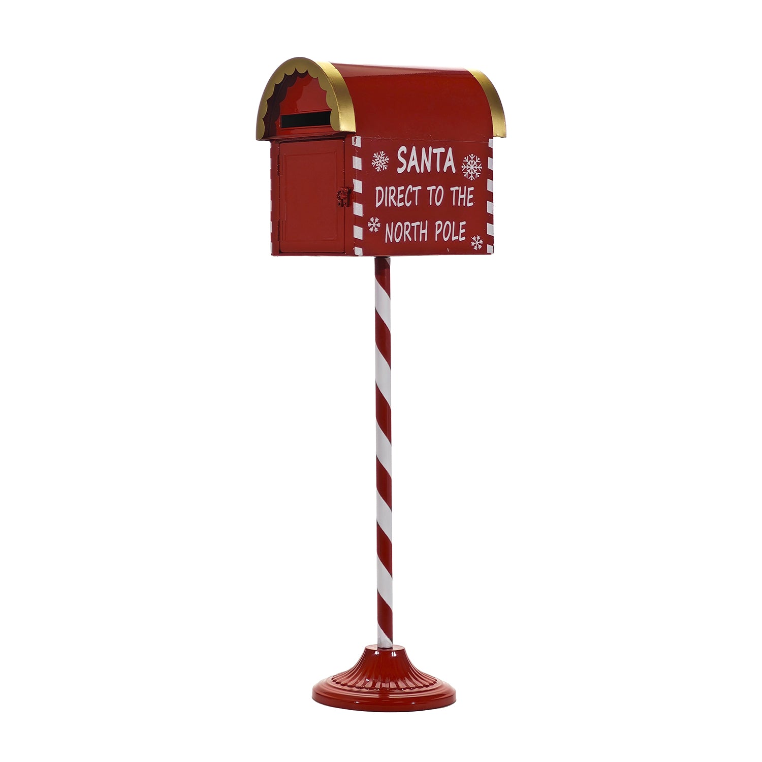 VESTIAMO CASA GRAN NATALE - Cassetta Postale Natalizia in metallo Rossa h77 cm